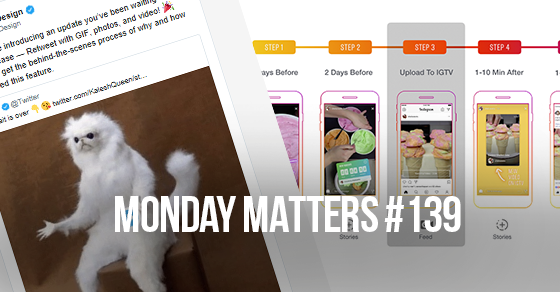 Benieuwd hoe jij het beste uit je Instagram account kan halen? Lees dan snel verder want wij vertellen het je in de nieuwe Monday Matters! po.st/MM_139 #mondaymatters #socialmediaupdates #socialsuccess