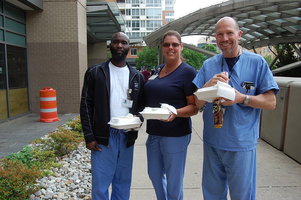 GWHospital's tweet photo. In celebration of National #HospitalWeek this week and National #NursesWeek last week, employees were treated to a ‘Thank You’ BBQ. Thank you to all of our employees for your dedication to our patients and commitment to #DefiningMedicine! https://t.co/L48JxH8YBC
