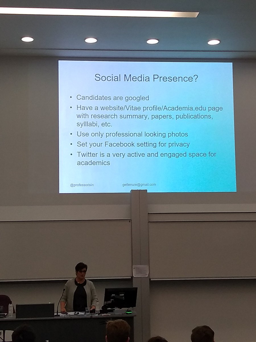 m_k_etherington's tweet photo. Fantastic talk by @ProfessorIsIn with some important discussion about raising your profile using social media. 'Twitter is the water cooler of academia'. #chemtwitter #sciencetwitter #researchprofile https://t.co/V9mEYhlonZ