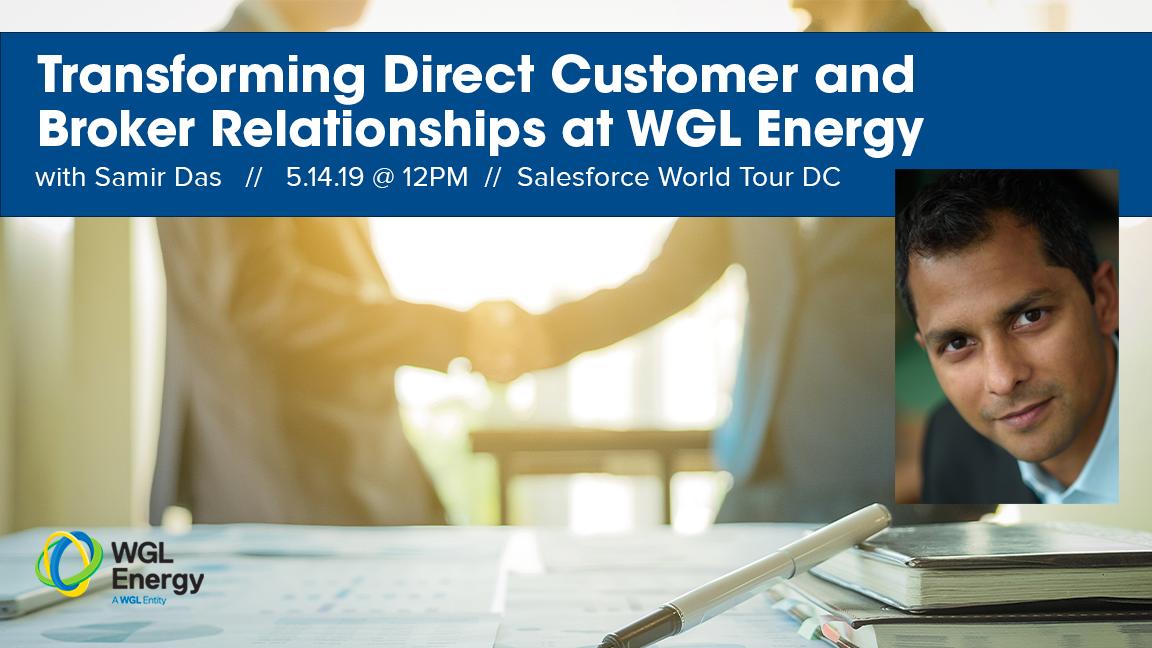 wglenergy's tweet photo. Join us for @salesforce #WorldTourDC tomorrow, and learn how we’re delivering innovative customer success solutions. #EnergyAnswers #innovation https://t.co/ALo15DXug3