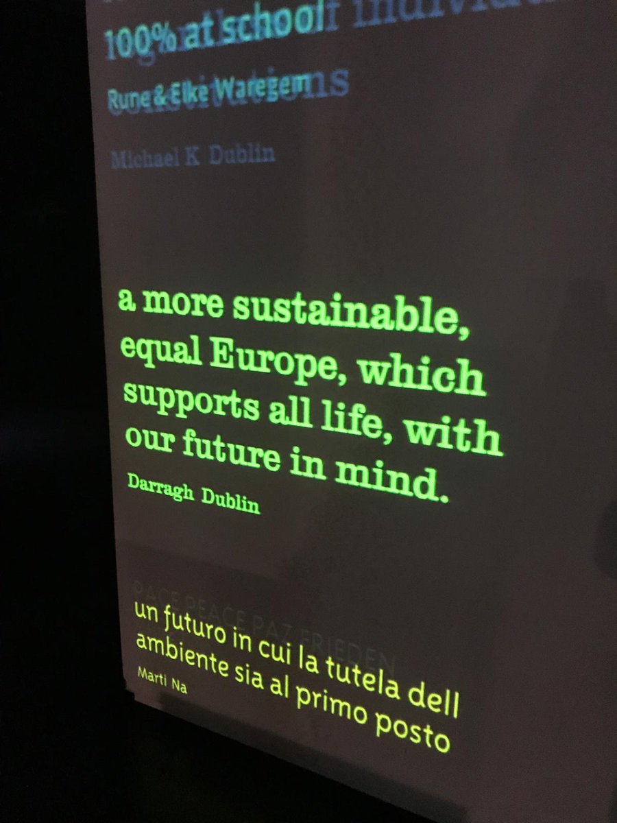 17 young people from around Ireland have travelled to Brussels today to take part in a European Youth Seminar tomorrow and have already been showing their European pride in the Parlamentarium today