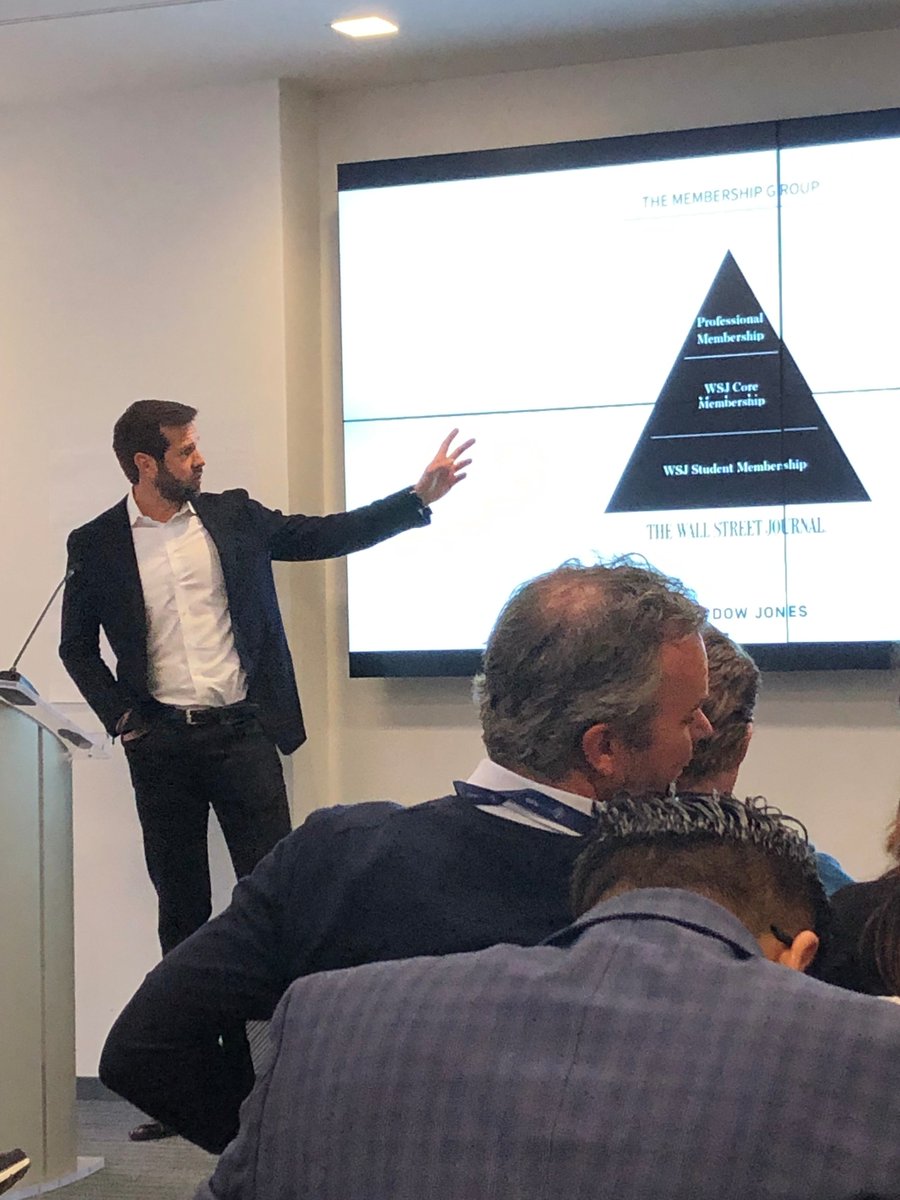 INMAorg's tweet photo. Karl Wells, General Manager of Subscription Sales and Marketing at @WSJ says ambition was one thing found that united its audience. "This need to want to get ahead," says Wells. #inma19 #mediatransformation https://t.co/drzmVNsuO6