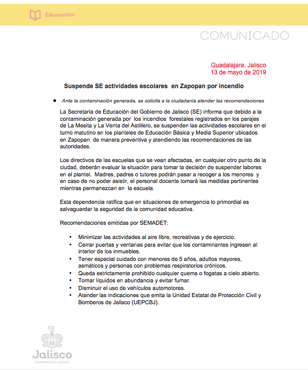 SecEducacionJal's tweet photo. ⚠🔥 Aviso importante a toda nuestra comunidad educativa: 👇🏻 https://t.co/bdudThKmyt