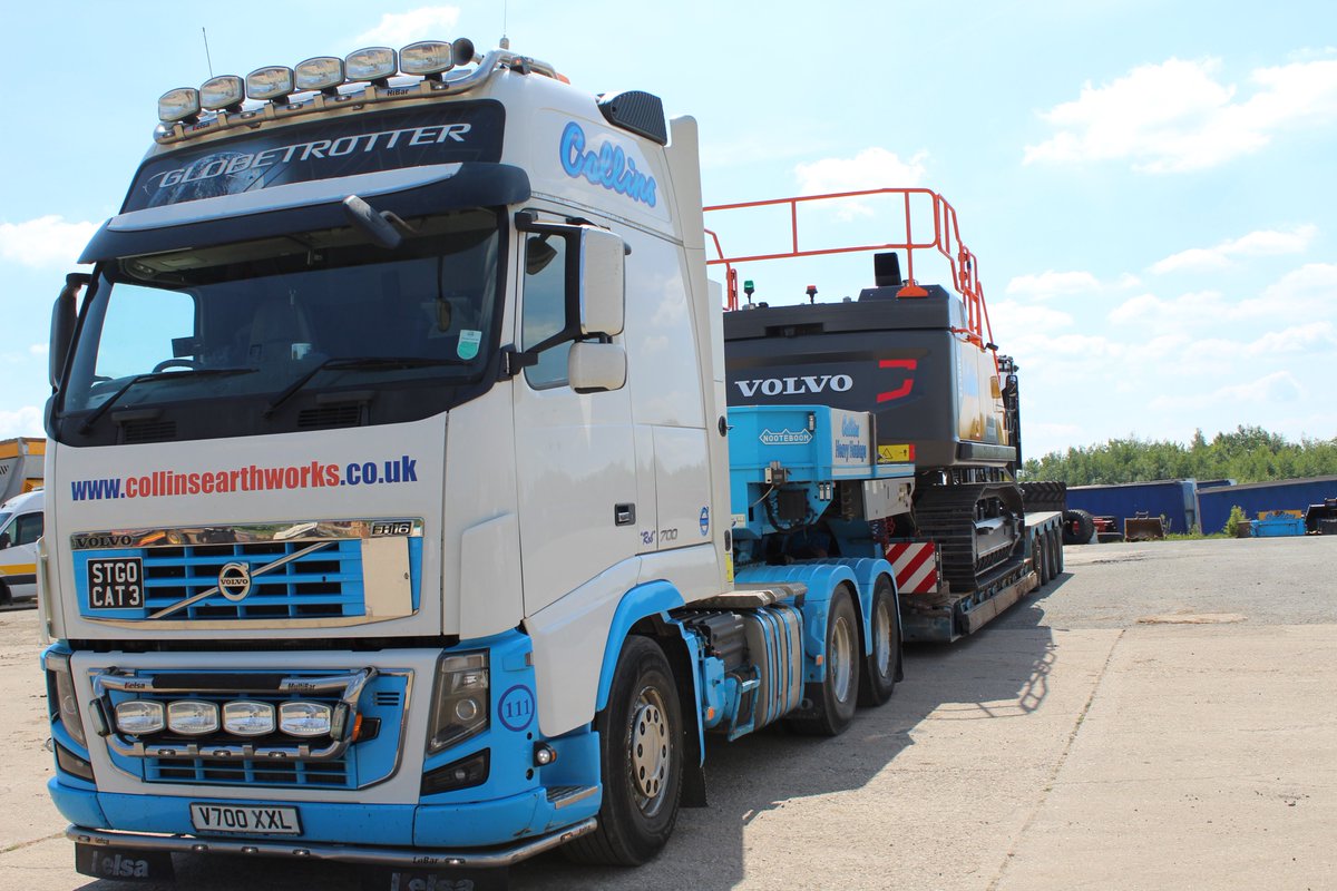 Today Collins Earthworks (Transport) Ltd arrived at SMT GB Immingham, to collect a new Volvo EC380EHR for <a href="/Collins_Demo/">Collins Demolition Ltd</a> Scott Craddock, MD for Collins Demolition Ltd was there to officially receive the machine from Paul King of SMT GB #volvo #collins #highreach #newaddition