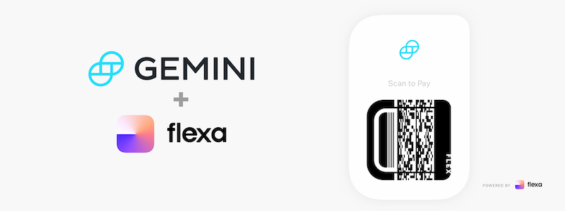 Gemini's tweet photo. We’re excited to announce our partnership with @FlexaHQ at #Consensus2019. This partnership enables select retailers to accept #crypto payments in stores. Spend your crypto in person, on the go! #CryptoNotCredit https://t.co/5dIUjkZ4q5 https://t.co/j9jSSGrCvX