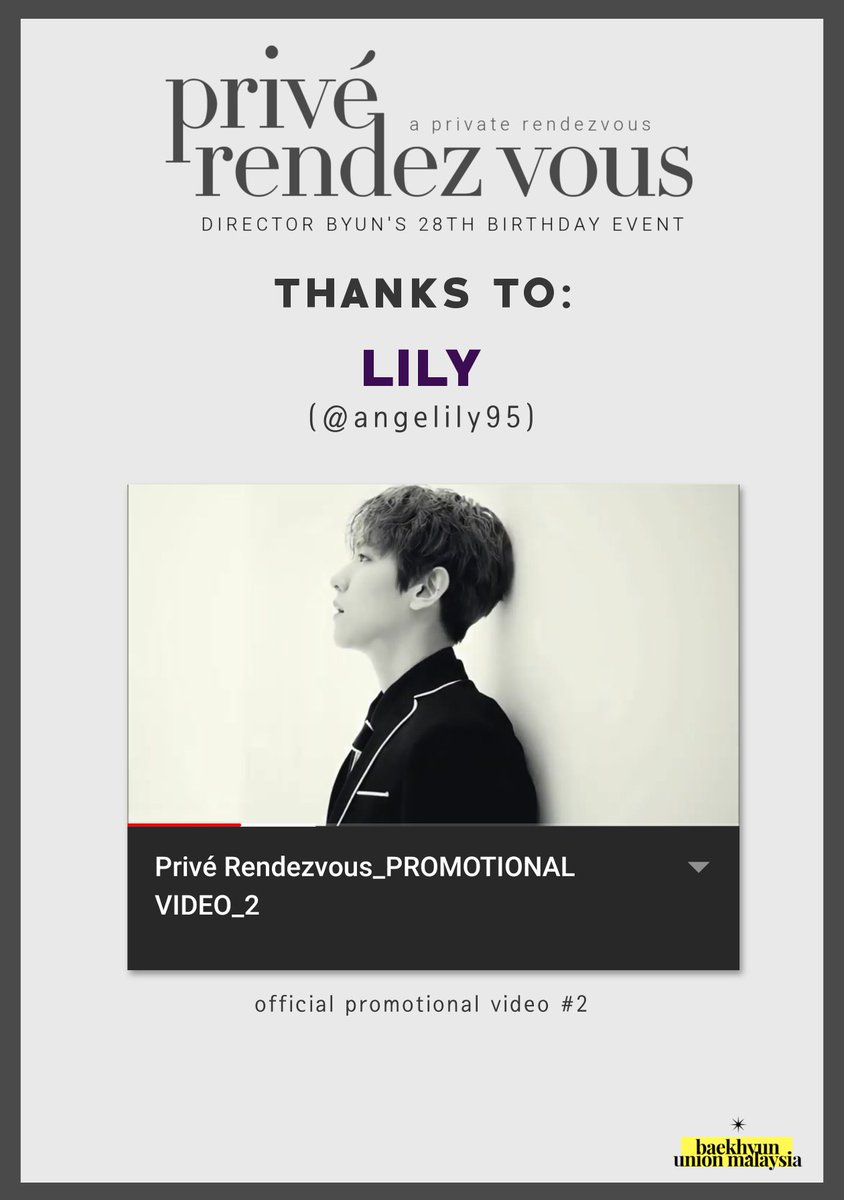 bbhunionmy's tweet photo. ■ privé rendez vous

THANKS TO

@Angelily95 for making an amazing promotional video to promote our event! ❤️✨

#GetPriveWithB https://t.co/2s2iV0PRri