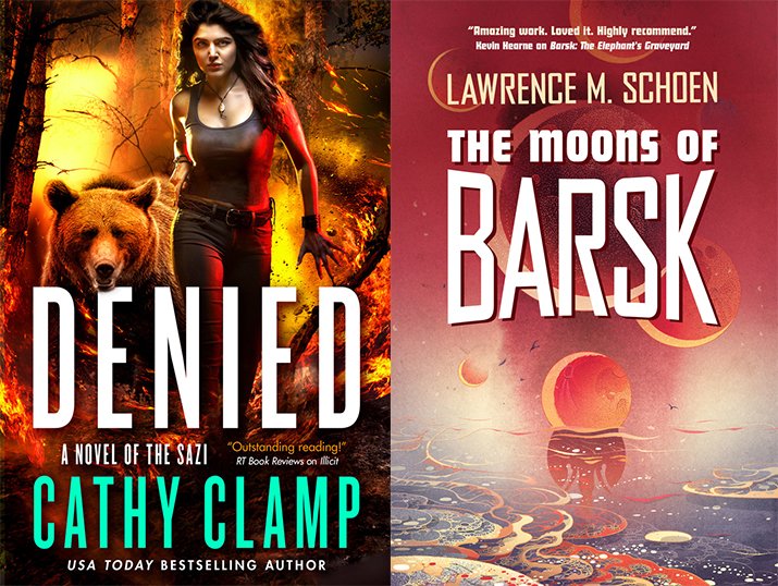 torbooks's tweet photo. Continue two great series by getting these ebooks for just $2.99 each!
#Denied by @cathyclamp: https://t.co/SeRLyeg91f
#TheMoonsofBarsk by @klingonguy: https://t.co/lzIiB3lXHs https://t.co/9rlQCGtoTz