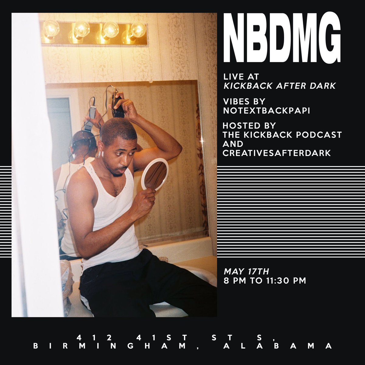 BigJocATL's tweet photo. Anyways You Can Catch @NBDMG Twice This Week At The Bakery Thursday Night For #TheFreeShow Or #KickbackAfterDark This Friday In Birmingham. https://t.co/1yF3A1qdNm