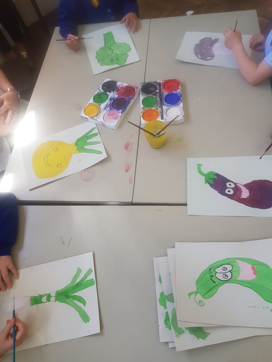 HBInfantSchool's tweet image. Look out for our &apos;fun vegetables&apos; at the Herne Bay Allotments &amp;amp; Gardens Association plant sale over the Bank Holiday Weekend.
Can you tell which vegetables have been drawn and painted here?
#community #localprojects