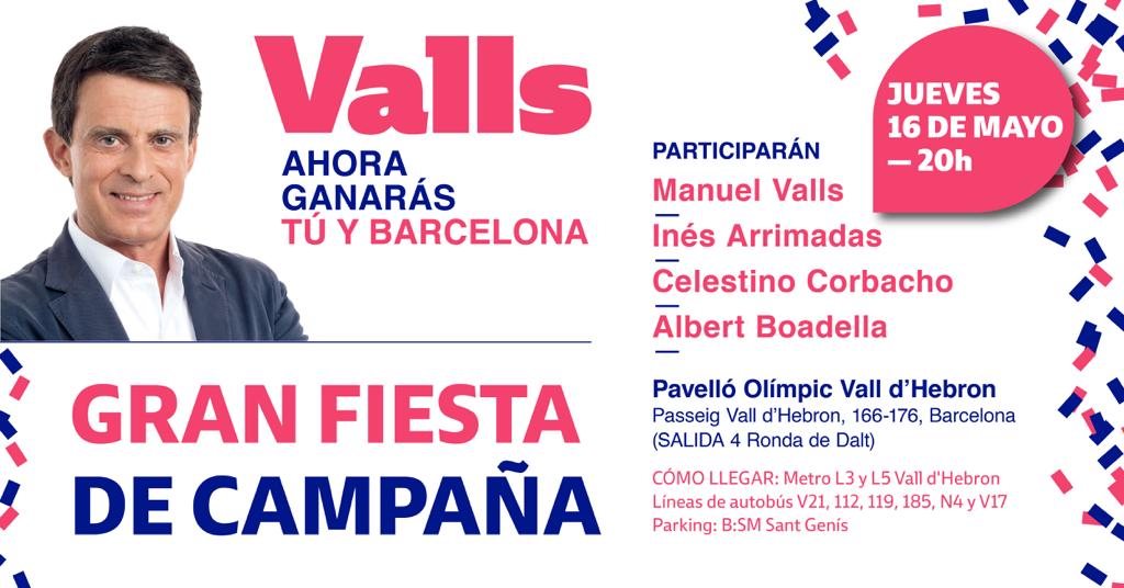 CiutadansCs's tweet photo. 👉 ¡Os esperamos a todos este jueves en el acto central de @manuelvalls con @InesArrimadas y @CeCorbacho!

🗓️ Jueves 16 de mayo
🕗 20h
📌 Pavelló Olímpic Vall d'Hebron

💪 ¡No te lo pierdas! https://t.co/jFZ7jEeEdQ