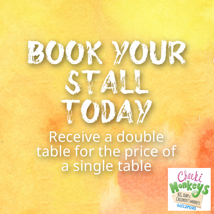 Wow, what a deal! Book a stall at our next event today to receive a double stall for the price of a single #preloved #crafts #business #stalls #stallholderswanted #surreystallholders #guildfordcheekimonkeys #bargainstall #surreymums #surreyfamilies #bookastall #guildfordparents