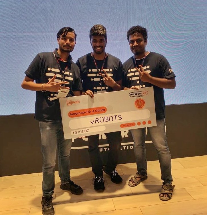 nandan323's tweet image. 1 Idea!
24+ Hour Hackathon Challenge!
60+ Teams Participated!
The number that mattered?
Numero 1. 

Here we are, the winners of 2019 Powerup Automation Challenge(automation for a cause)! 

@UiPath
#PowerUpAutomation