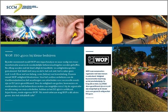 SCCM_NL's tweet photo. #ISO45001 is de nieuwe norm voor gezond en veilig werken. U vraagt zich misschien af of deze norm wel geschikt is voor kleine bedrijven. Lees de #bestpractice die we samen met evenementenorganisator @wopevents maakten: https://t.co/WStQBI7YGx Zie ook: https://t.co/DDP2P6U4O5 https://t.co/6fGmDTu5Q4