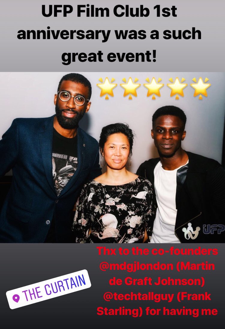 Hier à Londres au Curtain, projection de mon court-métrage “The Fairy of the Lake” au 1er anniversaire de UFP Film Club