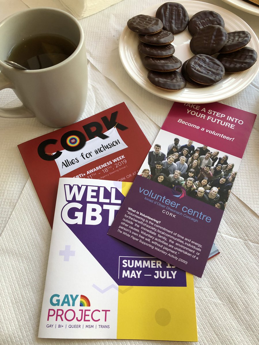 Delighted to be attending @VolunteerCork’s coffee morning as part of #nvw2019 and @CorkLGBTweek 2019! #alliesforinclusion