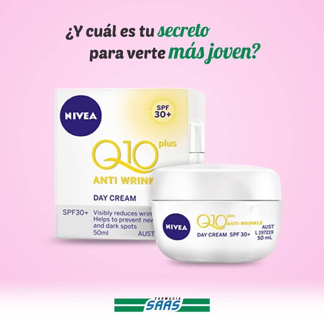 Aplica todos los días –o noches- la crema con Coenzima Q10 de NIVEA. La Coenzima Q10 actúa como un poderoso antioxidante, ayudando a repeler los radicales libres y proteger tu piel de los efectos dañinos de los rayos UV.
¿Interesada? 
Cómpralo aquí en #SaasTierraNegra