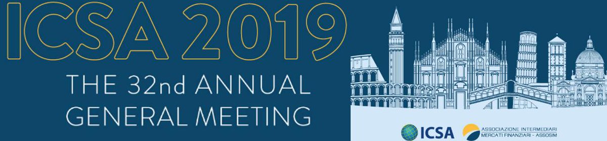 Assosim ospiterà quest’anno a #Milano la 32°Assemblea generale dell’International Council of Securities Associations (#ICSA). Per visualizzare il programma ed accedere alla registrazione cliccare sul seguente link: events.assosim.it/registration/