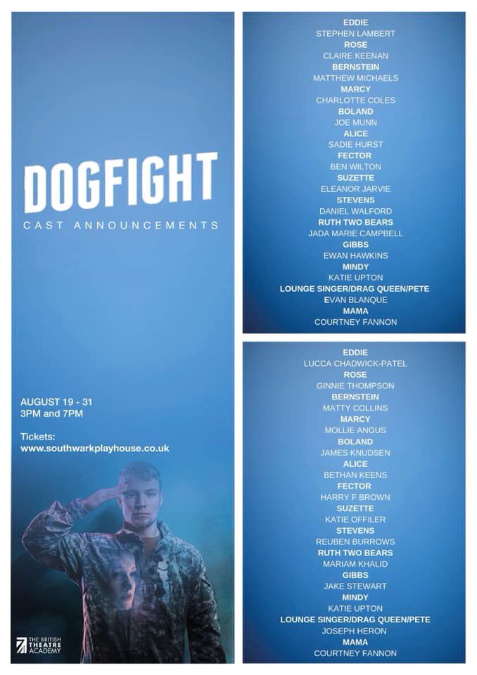 BTAOnStage's tweet photo. LADIES, GENTS & NON-BINARY FRIENDS...
We are THRILLED to officially release the casting for Dogfight playing at @swkplay! We guarantee a talent filled, thrilling, jaw-dropping summer season!
Tickets available: https://t.co/4X7GQoaPjy https://t.co/k8F4oppNuH
