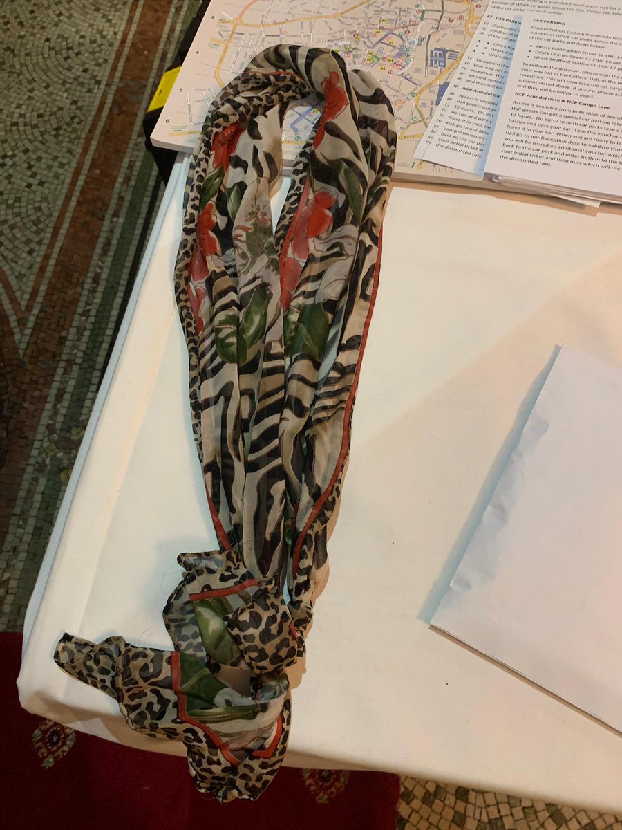 Left at Cutlers Hall (we think in the interpreting room). If anyone recognises this scarf please get in touch so we can reunite it with its owner. #ITIConf19