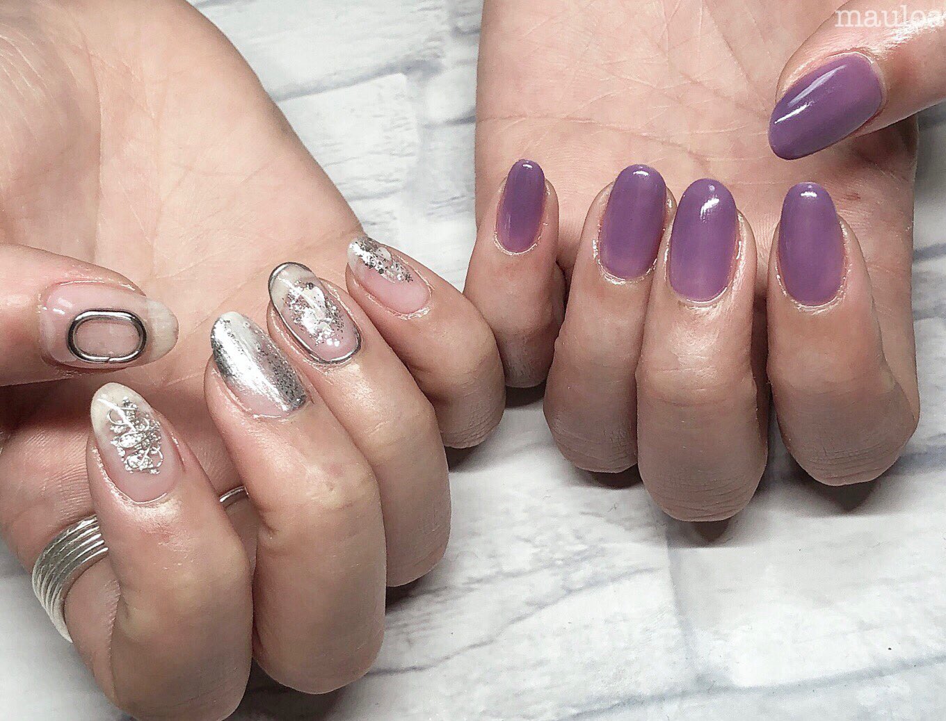 Mauloa パープル アシメ この紫かわいかった ありがとうございました ネイル ネイル デザイン 春ネイル 春ネイル19 サンプルチップ デザインチップ 夏ネイル パープルネイル Mananails 手書きアート Nail マットネイル シルバー Mauloa パープル アシメ この紫かわいかった ありがとうございました ネイル ネイル デザイン 春ネイル 春ネイル19 サンプルチップ デザインチップ 夏ネイル パープルネイル Mananails 手書きアート Nail マットネイル シルバー