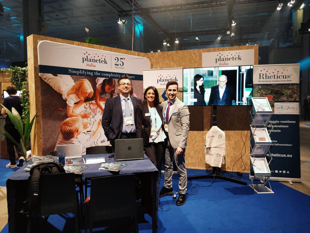 planetek's tweet photo. Our plans for the Future of #EO? #ArtificialIntelligence #BlockChain #SustainableDevelopment Goals #Satellite onboard data #Geoanalytics #Rheticus #SpaceStream. Meet us at booth 36 #LPS19 to learn more. 
#BackToTheFutureEO 
➡️ https://t.co/rdl2SCihF5 https://t.co/oxXJT9XamW