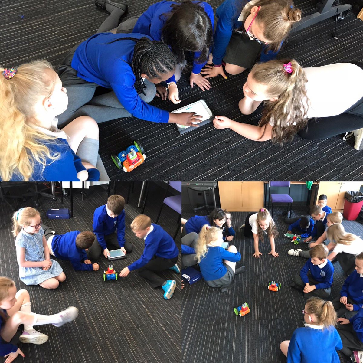 CadderPrimary's tweet image. We’ve been building robots and using @RoboWunderkind to programme our animals on a tablet using code #computingscience #digitallearning #NDLW19