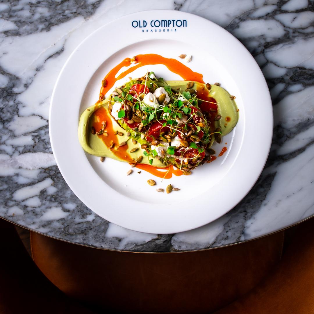 The perfect light and healthy lunch - Crushed Greens with feta.