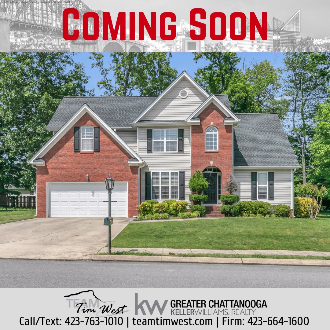 TeamTimWest's tweet photo. 🔥C O M I N G S O O N!🔥
#comingsoon #forsale #parks #shopping #restaurants #hiking #biking #home #homesweethome #homeforsale #house #sell #realtor #realestate #chattanooga #kw #kellerwilliams #realty #forsale #newhome #househunting #property #listing #homesale #teamtimwest https://t.co/BUxqx5Pg3S