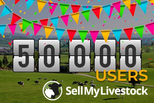sellmylivestock's tweet image. Just under 5 years since we started we have hit 50,000 users!