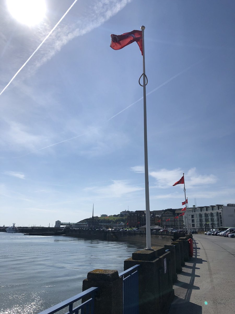 TrueHRLtd's tweet image. Flying visit (no puns intended) - it’s starting to look like #IoMTT prep is under way #flags #flyingflags
