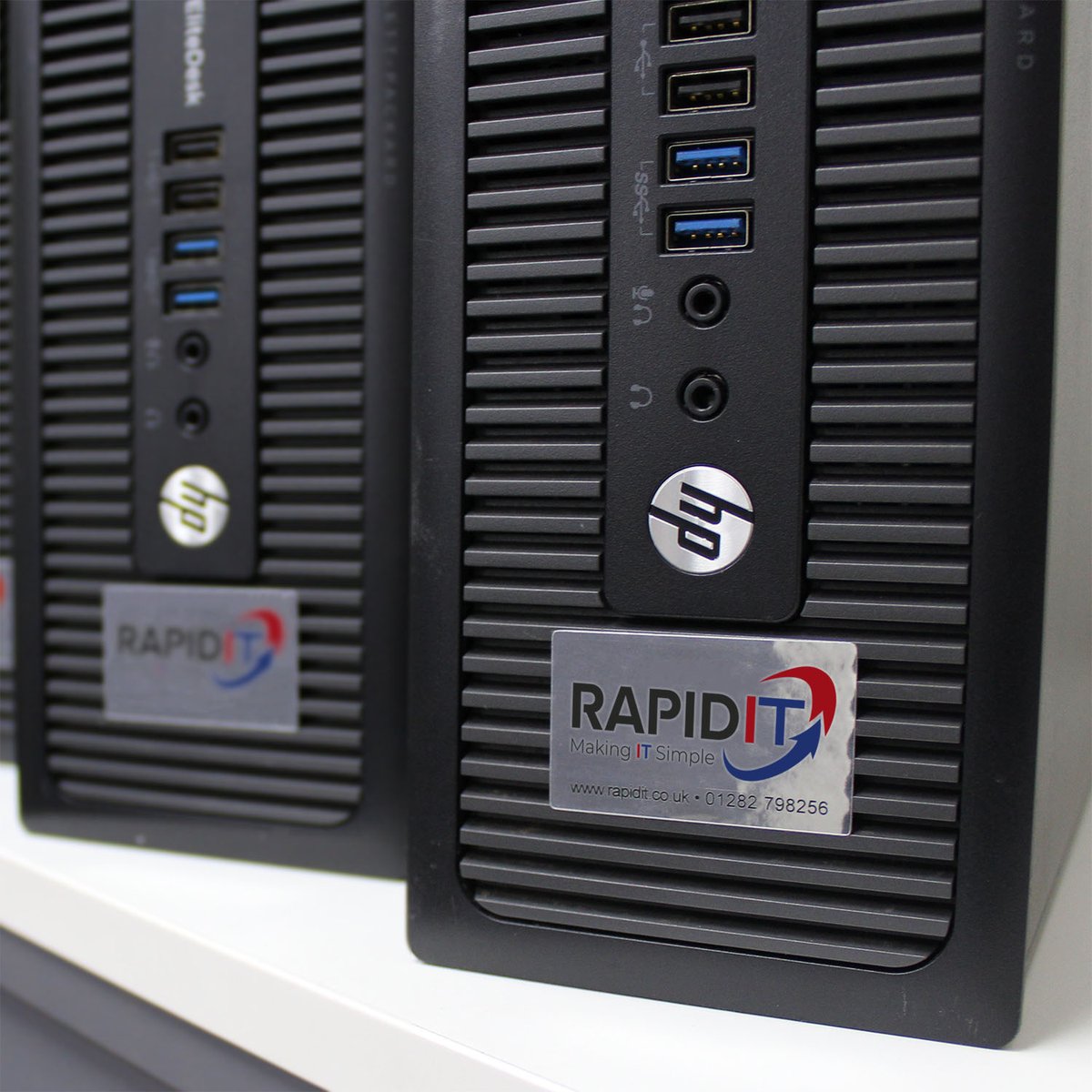 rapiditgroup's tweet photo. “Refurbished computers come all mismatched.” - This is a common misconception of refurbished equipment. When you order from us all your refurbished equipment will be the same make and model, so no figuring out how to use different machines #RapidIT #MakingITSimple #Refurbished https://t.co/z72011HUb1
