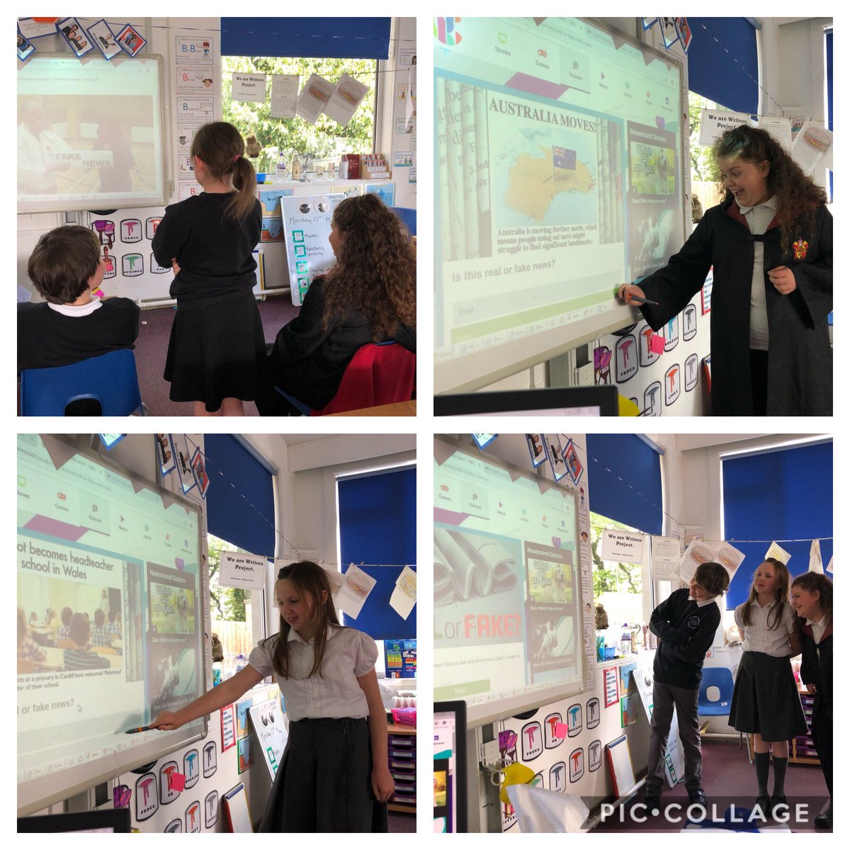 Kininmps's tweet photo. Digital week has kicked off with P6-7 learning about Fake News. 🗞 📰 💻 They know what it is, how to spot it and how to check if it is fake. #KIMdigital #NDLW19 @stirdigilearn @DigiLearnScot https://t.co/UECbLm2RdY