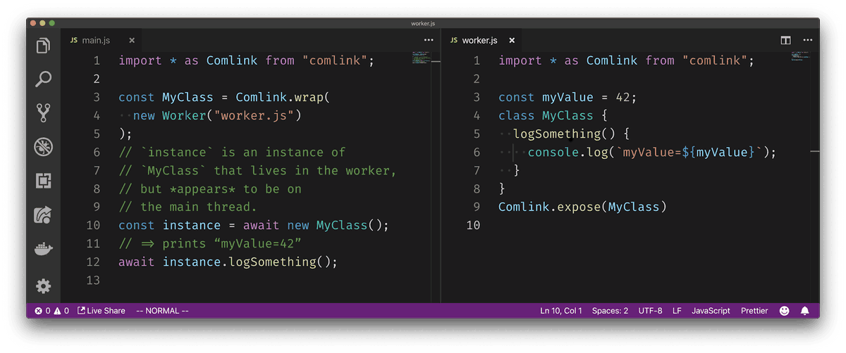 schmidt1024's tweet image. Comlink - makes #WebWorkers enjoyable github.com/GoogleChromeLa…