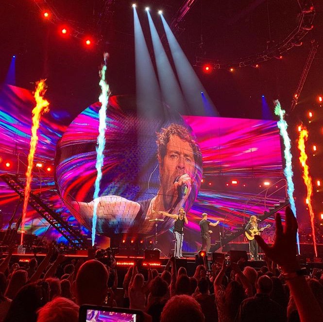 💥🔥 TAKE THAT 🔥💥 We’re starting the week with a bang with some awesome images from <a href="/takethat/">Take That</a> #greatesthitslive tour, these magic moments of our pyro &amp; coloured flames in action were captured by their fans 💥🔥 #sfx #pyro  #flames #tour . . . . 📸: <a href="/mat0075/">Matheus Soares</a> &amp; @touringbiscuits