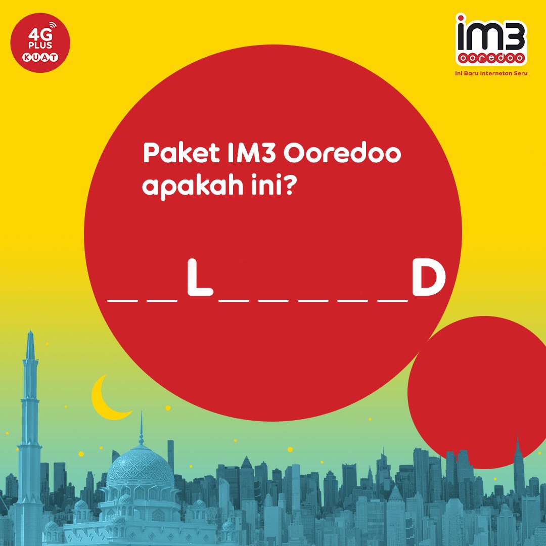 indosatim3's tweet photo. Pelanggan setia IM3 Ooredoo pasti tau dong paket yang dimaksud? Masih ada pulsa 25K nih! Cukup RT tweet ini, reply jawabanmu yang benar, gunakan hashtag #BerkahSahur #RamadanMakinKuat &amp; mention 2 teman. Jgn sampai salah, jadi satu dari 5 orang beruntung! https://t.co/hzuHGvEOoG https://t.co/hNeo6vmm8j