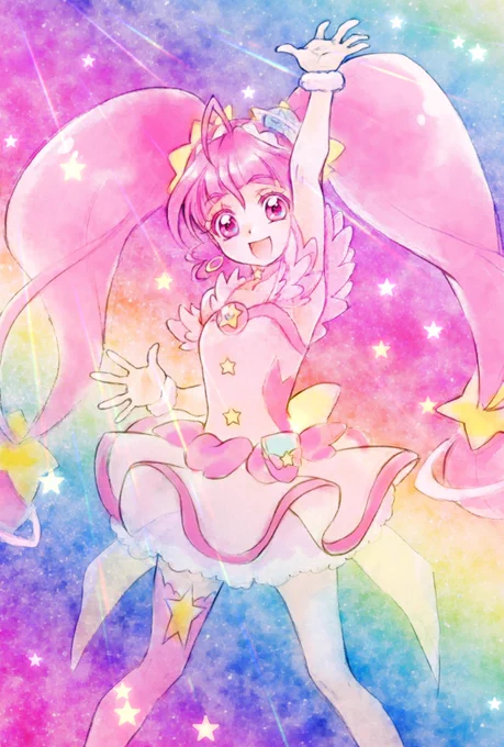 宇宙に輝くキラキラ星!キュアスター!
  #プリキュア版深夜の真剣お絵描き60分一本勝負 