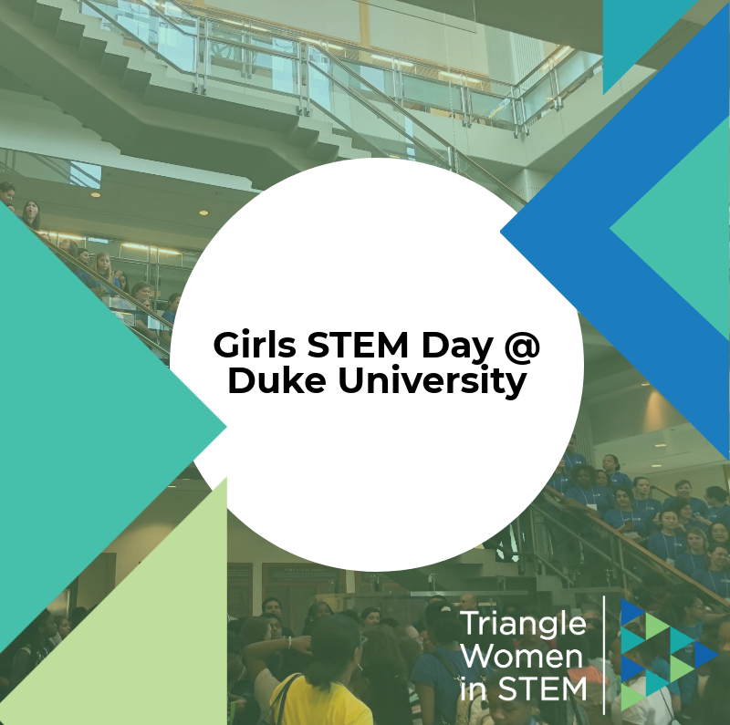TriangleWiSTEM's tweet photo. #TriWiSTEM is committed to inspiring and mentoring young women in STEM. For the 2nd year in a row, we're hosting Girls STEM Day @ @DukeU to show middle school aged girls just how fun STEM can be. We look forward to seeing you all this Saturday! #GIRLSSTEMDAYDUKE #TRIGIRLSTEM https://t.co/UuKKMyUxD4