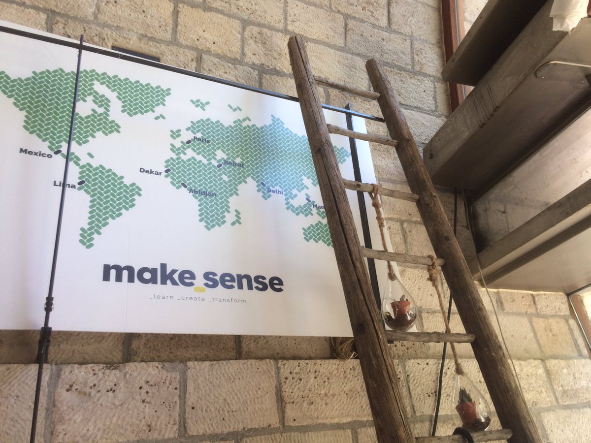 Intra4Good's tweet photo. Rendez-vous à l’heure du déjeuner au deuxième lieu @makesense sur Paris où est hébergé l’Arche
Un lieu collaboratif qui propose notamment des ateliers avec @wecandoofr 🐻 #Intrapreneurs4Good #LeX https://t.co/e35dV5JkTl