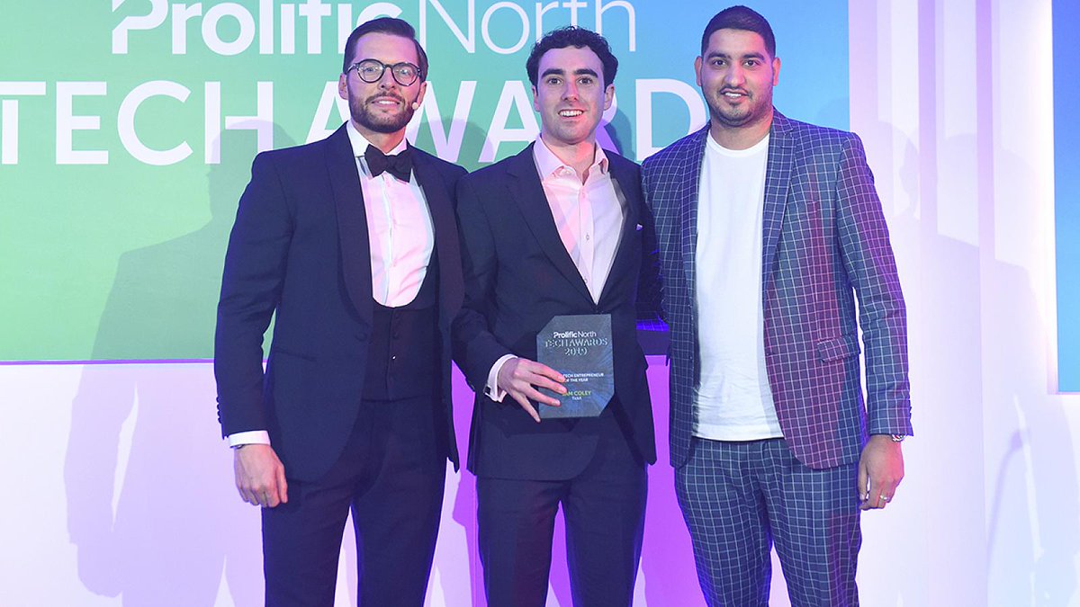 tickxbiz's tweet photo. We had a great time at the Prolific North Tech Awards last week, where our CTO Sam Coley won Young Tech Entrepreneur of the Year! Check out all the winners here: https://t.co/JKWOTf6Ikz https://t.co/96OjTPyRjM