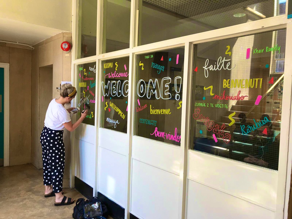 MDentalHospital's tweet photo. The hospital is getting a bit of a facelift today thanks to Sam from Paper Doll Illustrations who is painting some inspirational and welcoming quotes in the patient waiting areas. Just what we need for #MentalHealthAwarenessWeek 

https://t.co/AQRIdtOINb https://t.co/EAk7JUcB5W