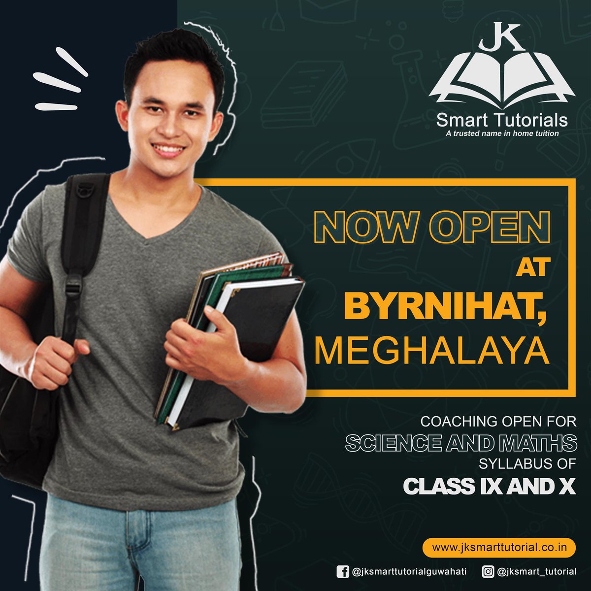 jk_tutorial's tweet photo. We are Pleased to Announce the Opening of our New Branch at 👉Byrnihat, Meghalaya!
Need Coaching For Science &amp; Maths. Contact JK Smart Tutorial Now!

#tutor #tutoring #education #maths #english #math #school #teacher #learning #dsefighter #chemistry #students #tutorial https://t.co/fHyGRH1SY7