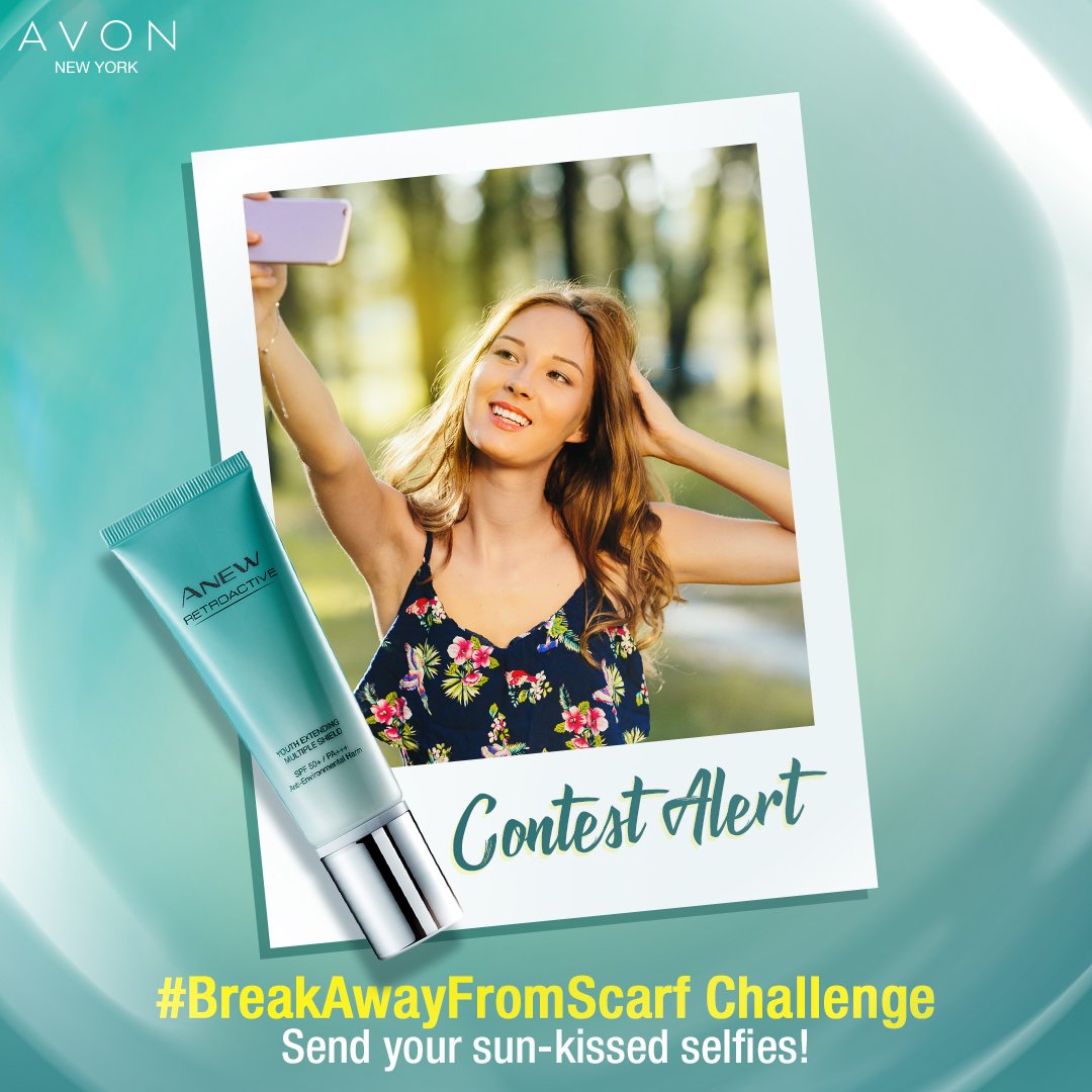 Participate in the challenge and step out in the sun with confidence. Share your sun-kissed selfies &amp; tell us your secret of shielding your skin from sun &amp; pollution. Tag &amp; challenge atleast 5 friends using #BreakAwayFromScarf. Get a chance to win an Avon hamper worth Rs 5000/-.