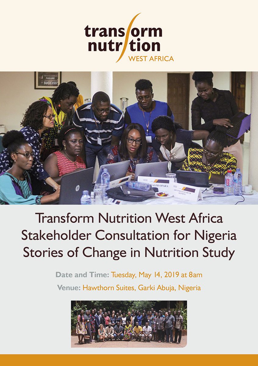 TN_NutritionRPC's tweet photo. We’re thrilled about our upcoming Stakeholders Consultation in Nigeria on Stories of Change on Nutrition Study which takes place tomorrow. #transformnutrition @SUNBizNetNG @CS_SUNN @gatesfoundation @GNReport @IFPRI @IFPRI_WCAO @maravandenbold @StuartGillesp16 @Dfid_nutrition https://t.co/AfxvnCGW0J