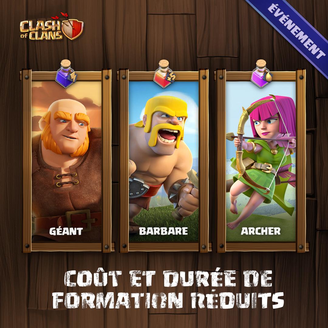 ClashofClansFce's tweet photo. N'oubliez pas de gagner facilement une potion de puissance, une potion de héros et une potion de ressources avec le classique #GiBArch sur #ClashOfClans ⚔️
Plus que quelques heures ⏱️ https://t.co/7LQxJTTdaN