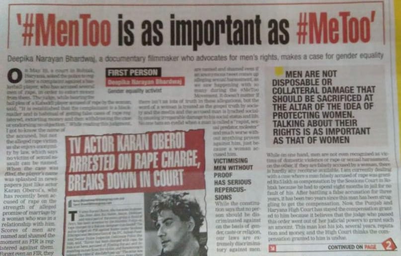 #MenToo
#PurushAyog
Career &amp;Dignity of Men s equally imp.
HghTime #BetaBachao
#FakeCases s all about Money
How can professionally qualified woman remain unemployed 4 6YRS, especially when she hd been working b4 n aftr marriage as well, b4 filing 125CrPC
<a href="/rsprasad/">Ravi Shankar Prasad</a>
<a href="/poojabeditweets/">Pooja Bedi</a>