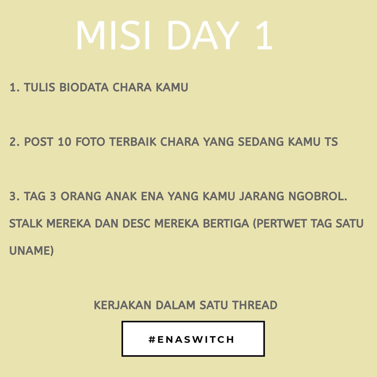ChoSeungyovnx's tweet photo. Misi Day 1 - Sunny Suwanmethanont
#ENASWITCH https://t.co/HIRMbNyDxx