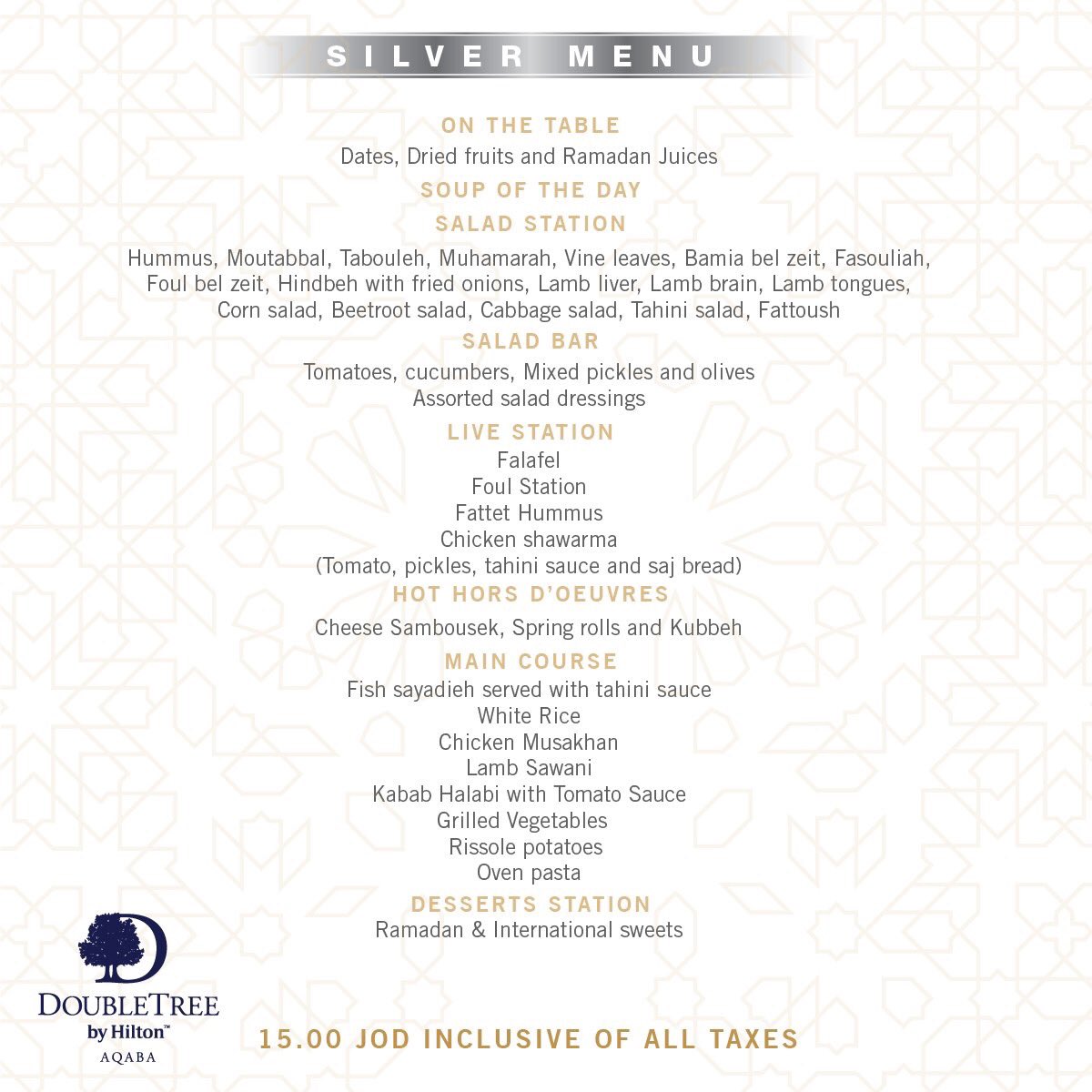 DoubleTreeAqaba's tweet photo. This #Ramadan we have customized three special menus to cater to every craving! Check them out and book now to reserve your #Iftar table at Gusto! 📞 032093209 #aqaba #ramadankareem https://t.co/iTGvVKq697