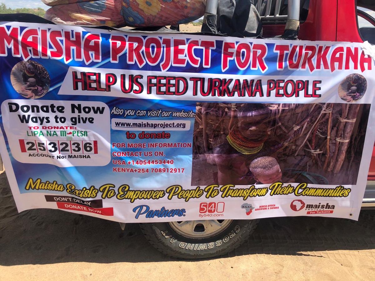 NyangePatience's tweet photo. Remember the hashtag #WeCannotIgnore which highlighted #TurkanaDrought for a few days? Finally, there’s hope! #MaishaProject is visiting families affected by hunger in Turkana to give relief food! It can only get better @RoncliffeOdit @OliverMathenge @MacOtani @DjSoxxy @Ali_Manzu https://t.co/Eovu8CfZkP