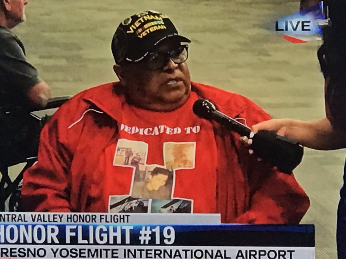 JoeyHorta's tweet image. Happy birthday to Vietnam Veteran David Martin who is getting ready to take off on the Central Valley Honor Flight! @CBS47
