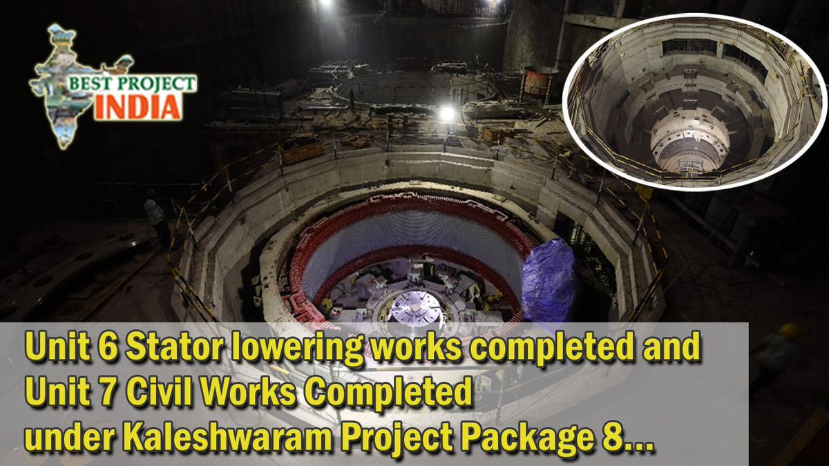 BestProjectsInd's tweet photo. Unit 6 Stator lowering works completed and Unit 7 Civil Works Completed under Kaleshwaram Project Package 8...
#meil #megha #meghaengineering #meilcompany #kaleshwaram #klip #klis #project #package8 #pkg8 #stator #godavari #bestprojectsinindia #meil @MEILcompany https://t.co/Ol94JxYRmx